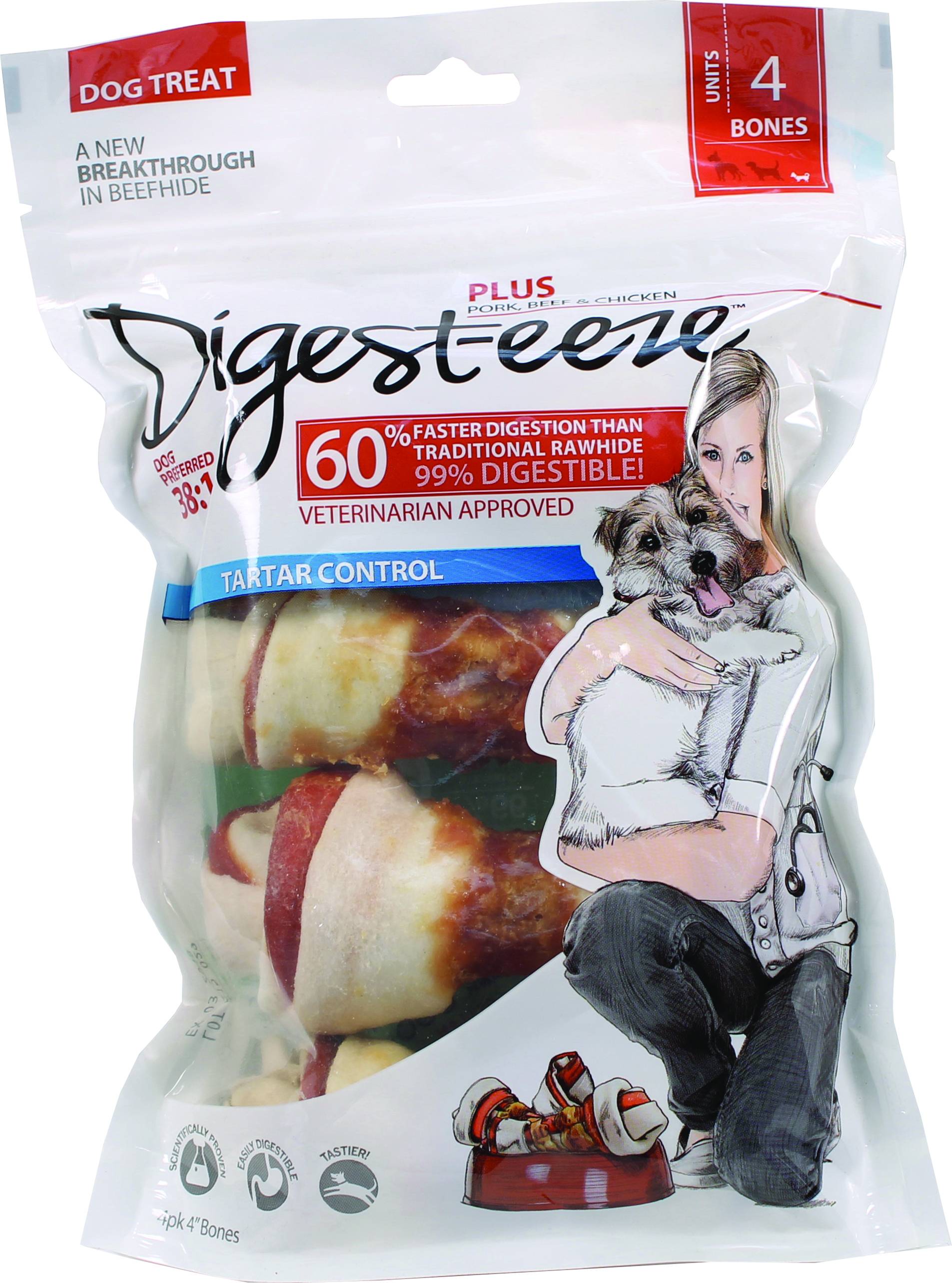 DigestEeze Natural Beefhide Dog Bone eBay