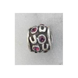 Joppa Retro Silver Random Horseshoe Bead with  Stones