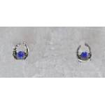 Finishing Touch Horseshoe with  Sapphire Stone Earrings
