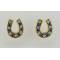 Finishing Touch Crystal Channel Horseshoe Earrings - Sapphire