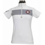 Equine Couture Ladies Patriot Short Sleeve Polo Shirt - White - 3X
