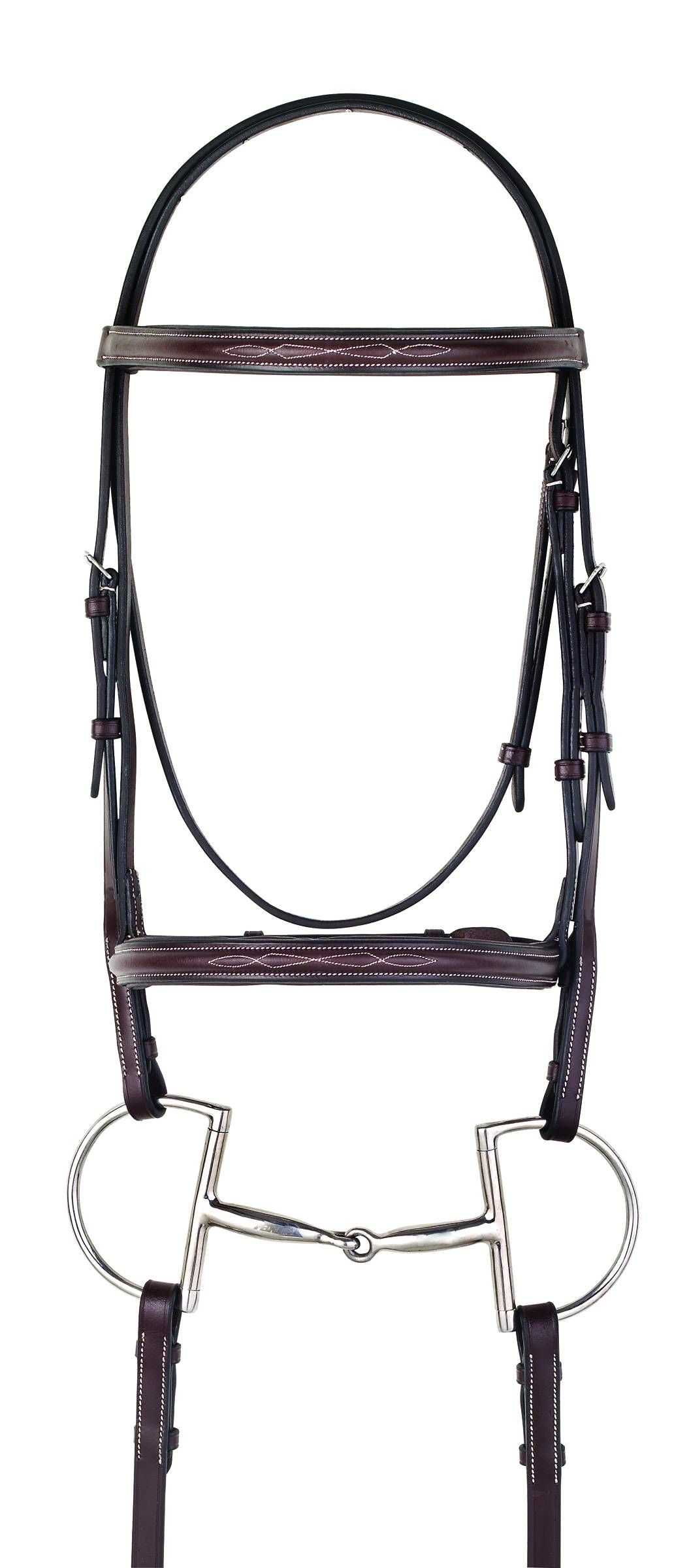 Camelot Gold Fancy Stitched Raised Padded Bridle with Laced Reins