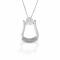 Kelly Herd Large Stone Base Oxbow Stirrup Necklace - Sterling Silver