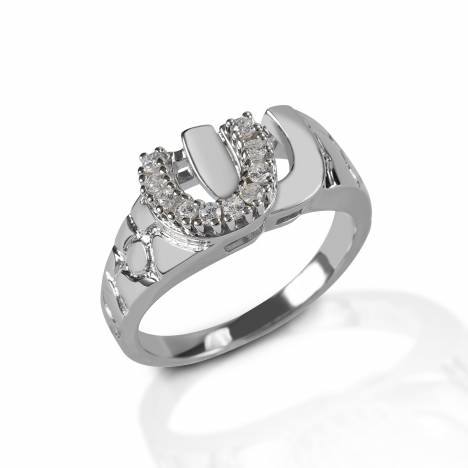 Kelly Herd Mens Double Horseshoe Ring