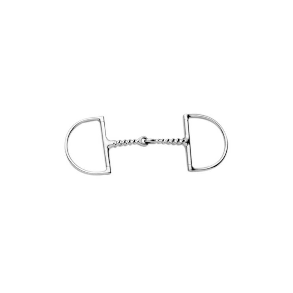 Korsteel Twisted Corkscrew Dee Ring Snaffle Bit