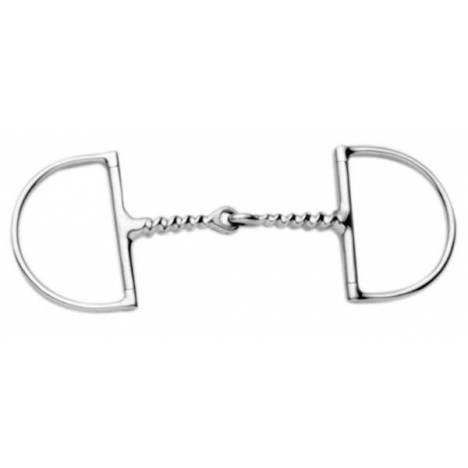 Korsteel Twisted Corkscrew Dee Ring Snaffle Bit