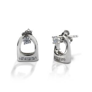 Kelly Herd Stud Earrings with Small English Stirrup Jackets