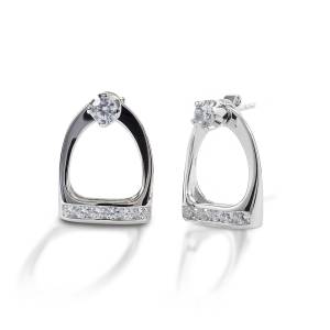 Kelly Herd Stud Earrings with Large English Stirrup Jackets