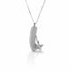 Kelly Herd Pave English Riding Boot Necklace - Sterling Silver