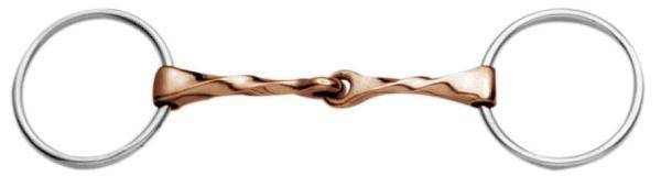 Korsteel Copper Mouth Slow Twist Loose Ring Snaffle
