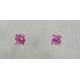 Finishing Touch 6.5 mm CZ Stud Earrings - Pink