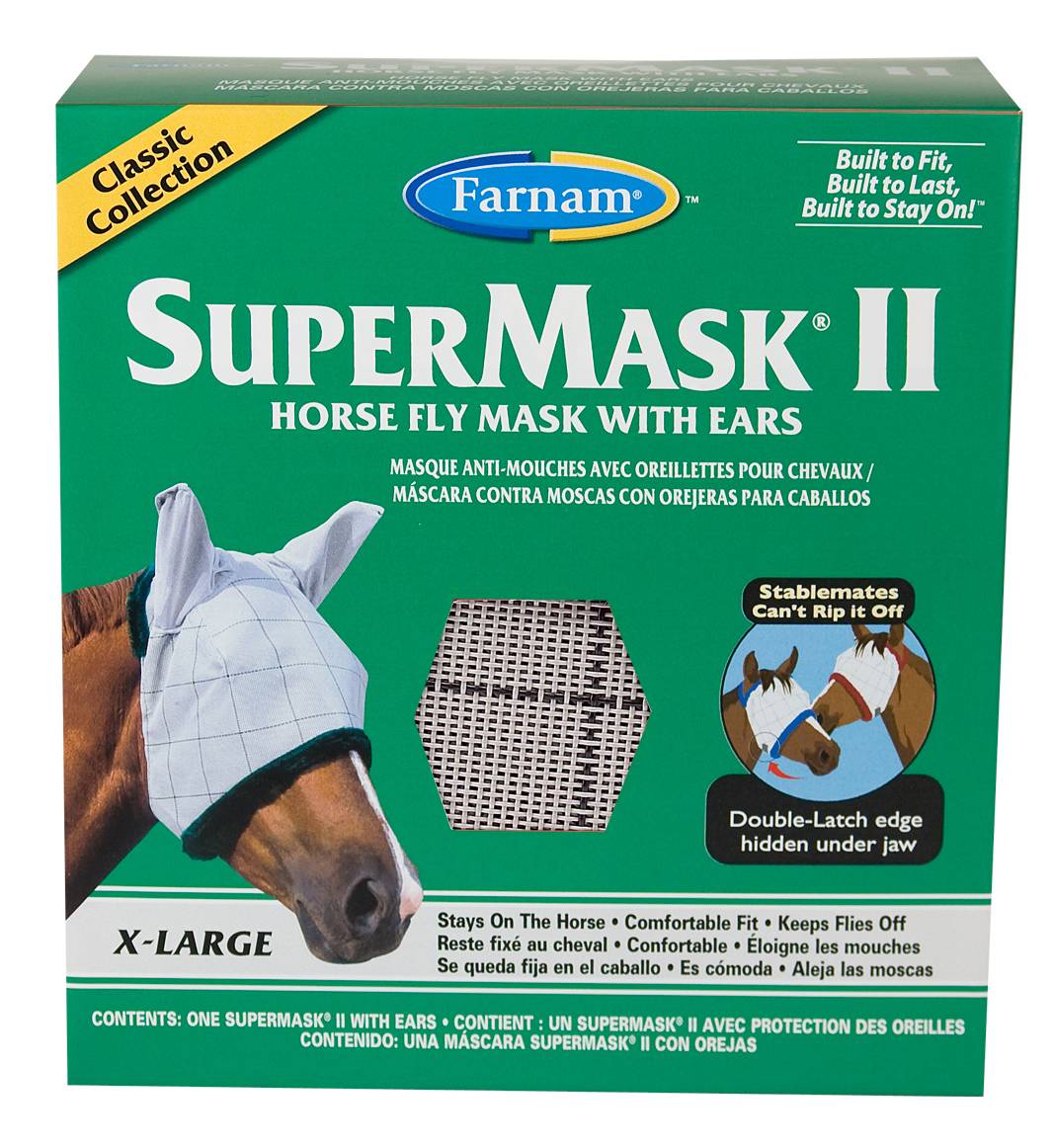 Supermask II Horse Fly Mask with Ears Classic Collection