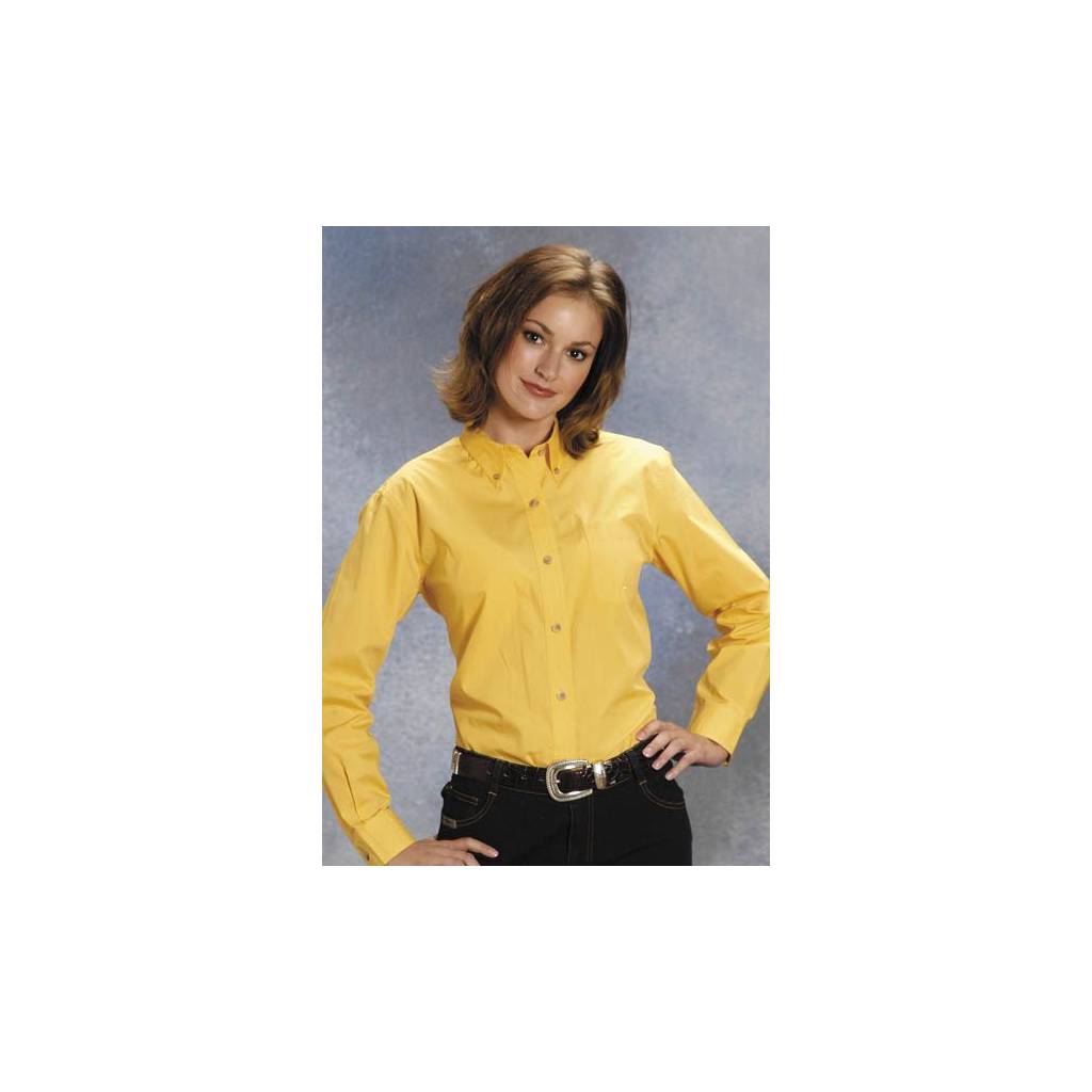 Roper Ladies Button Down Collar Western Shirt - Yellow