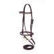 Silver Fox Gold Bead Snaffle Bridle