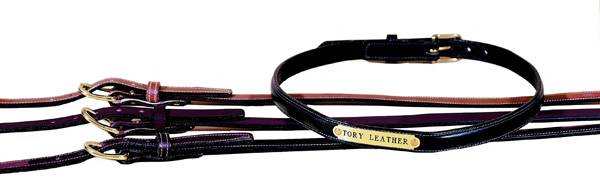 TORY LEATHER 3/4 Raised Leather Belt with Brass Buckle