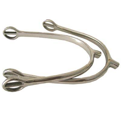Coronet Child's Tom Thumb Stainless Steel Spurs With Rounded 1/4" 7mm Shank for sale online 