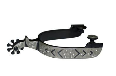 Metalab Black Satin Spurs Silver Arrow