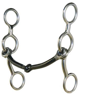 Metalab Junior Cow Horse Smooth Snaffle Gag Bit