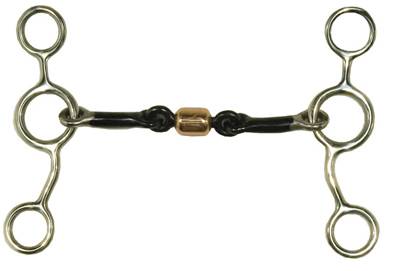 Metalab Stainless Steel Junior Cow Horse Roller Dog Bone Gag Bit