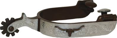 Metalab Mens Antique Brown Longhorn Roping Spurs