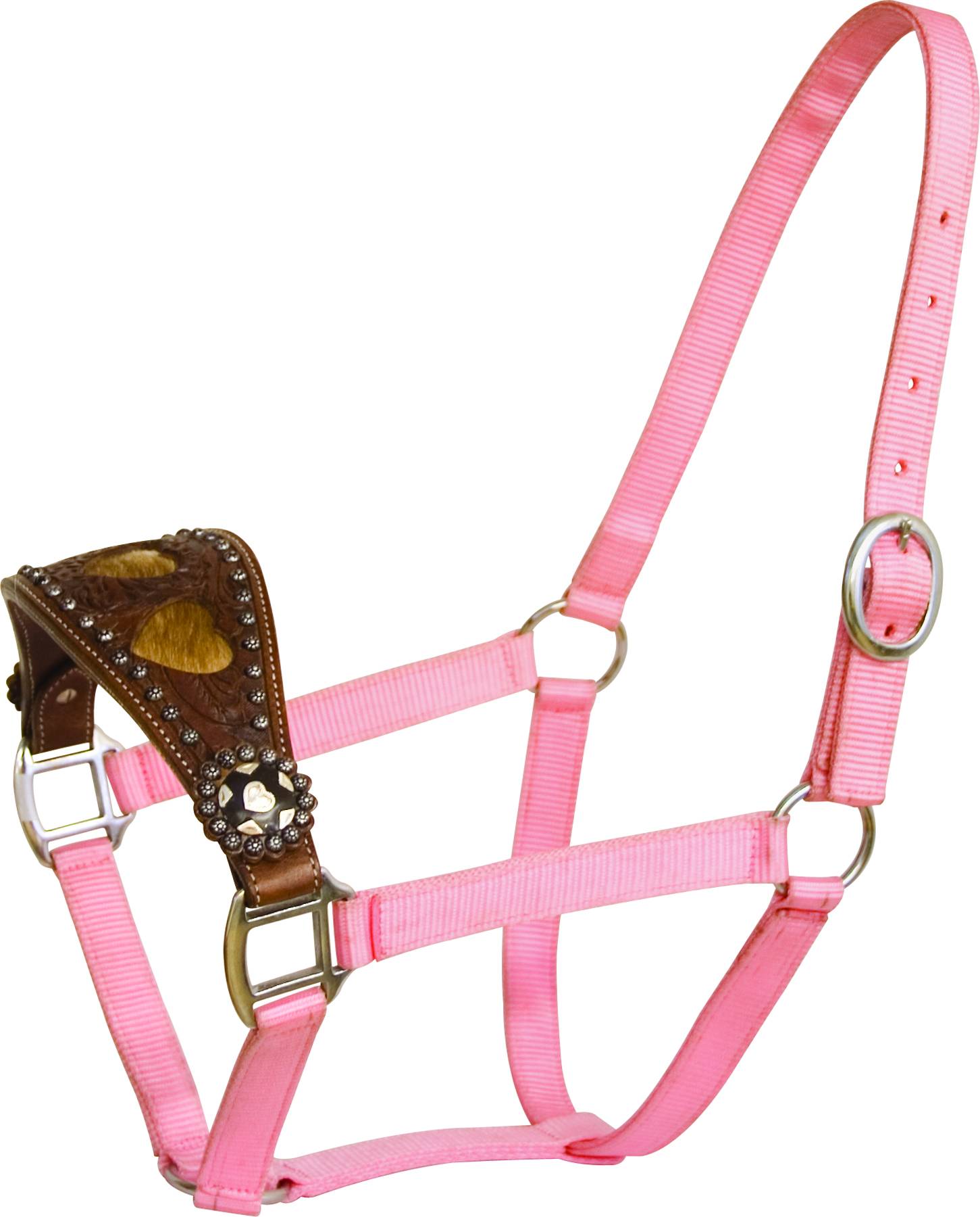 Abetta Halter with Wide Noseband with Heart Overlay