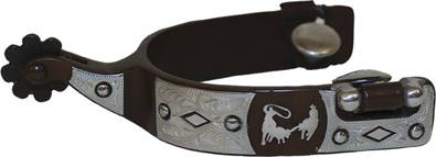 Roping Collection by Metalab Mens Antique Offset Roping Motif Show Spurs
