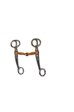 Weaver Tom Thumb Snaffle Bit - Copper Plated Mouth Chrome Plated