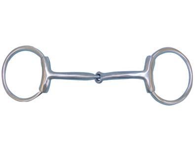 FG Collection by Metalab Stainless Steel Brushed O-Ring Snaffle Bit With Sleeves