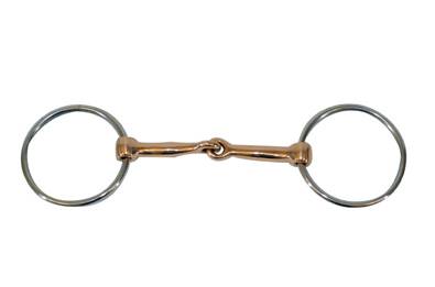 Metalab Stainless Steel Ring Snaffle Copper mouth