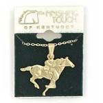 Finishing Touch Flat Thoroughbred Racer Necklace