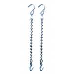 Rein Chain With Balls, Stainless Steel Hooks