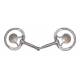 FG Collection by Metalab Stainless Steel Brushed Eggbutt Show Snaffle Bit