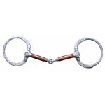 FG Collection by Metalab Brushed Eggbutt Show SS Snaffle Bit With Copper