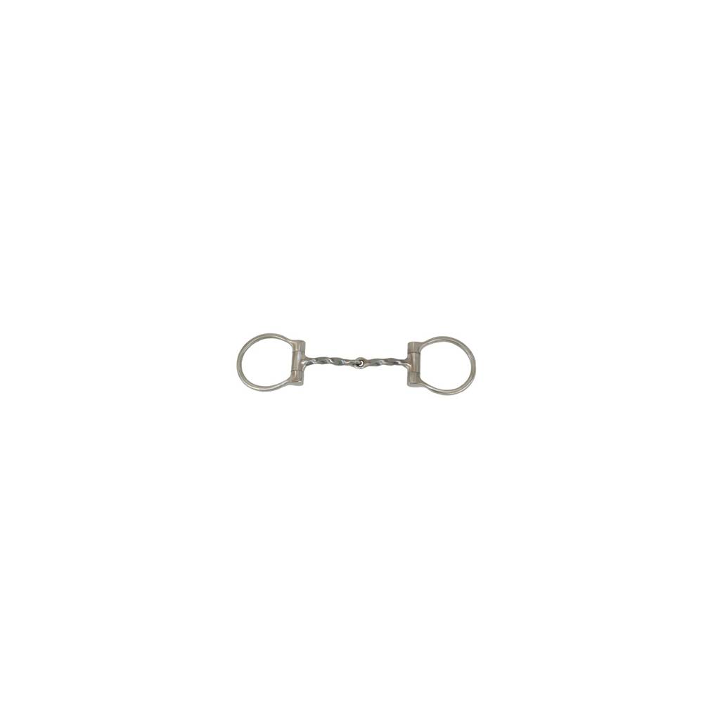 FG Collection by Metalab Stainless Steel Brushed Slow Twist Dee Ring Snaffle Bit