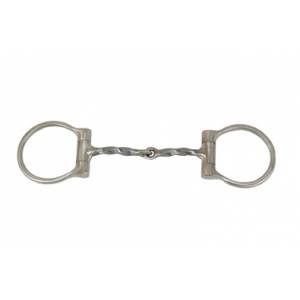 FG Collection by Metalab Stainless Steel Brushed Slow Twist Dee Ring Snaffle Bit