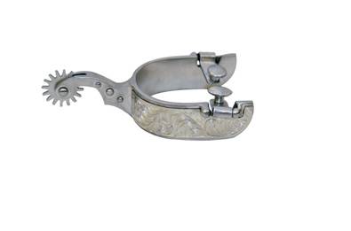 FG Collection by Metalab Mens Stainless Steel Brushed Rock Grinder Spurs