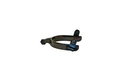 Metalab Black Satin Spur with Rosebud Rowel