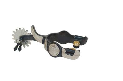 Metalab Mens Black Satin Show Spur with Jingle Bobs