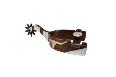 Metalab Antique Show Spurs, Longhorn Motif