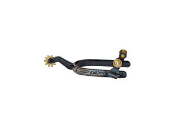 Metalab Mens Black Satin Roping Spur