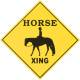 Gift Corral Horse Xing Western Caution Sign