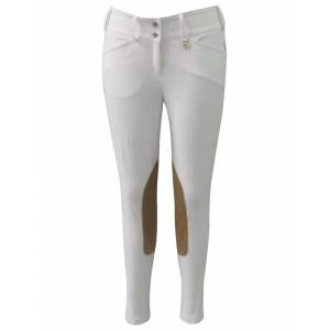 George Morris Show Time Knee Patch Breeches - White - 36