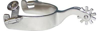 Metalab Mens Performer Stainless Steel Brushed All Around Spur