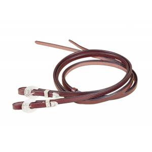 Tory Leather Partial Double & Stitched Reins - Oklahoma -  Buckle Bit