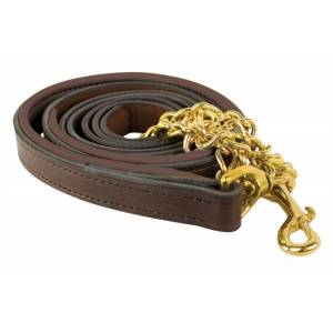Perri's Padded Leather Lead with Chain