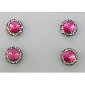 Finishing Touch Magnetic Tack Pin - Pink Stone
