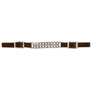 Weaver Nylon Curb Strap with Double Flat Link Chain