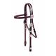 Tory Leather Pleasure Motif Style Silver Brow Band Headstall
