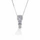 Kelly Herd Clear Ranger Style Buckle Necklace - Sterling Silver
