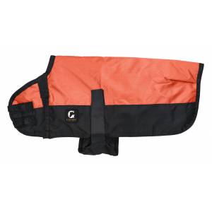 Gatsby 600D Ripstop Waterproof Dog Coat - Bright Orange / Black - Small